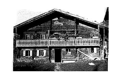 Grundlhof 1913 in Schwar Weiß